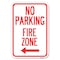 Signmission No Parking Fire Zone with Left Arrow Heavy-Gauge Aluminum Sign, 12" x 18", A-1218-23618 A-1218-23618 - alternate 1